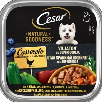 Cesar Koiranruoka^Koiranruoka 100 G Natural Goodness Viljaton Kana Kastike