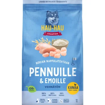Hau Hau Champion Koiranruoka^Koiranruoka Hau-Hau Champion 12 Kg Pennuille & Emoille Kana
