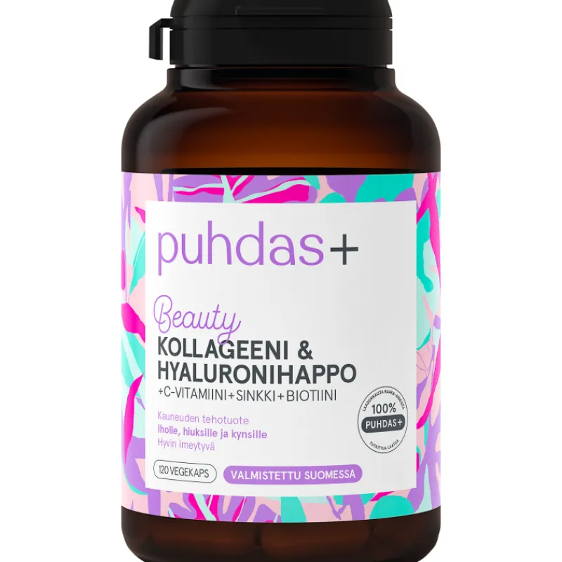 kollageeni-hyaluronihappo-puh-vFAbZqfO-0.webp Puhdas+ Terveysravinteet Ja -valmisteet^Kollageeni & Hyaluronihappo 120 Kpl Beauty