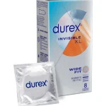 Durex Hyvinvointi- Ja Terveydenhoitotarvikkeet^Kondomi 8 Kpl Invisible XL Wide Fit