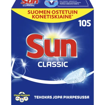 Sun Astianpesuaineet^Konetiskitabletti 105 Kpl Classic
