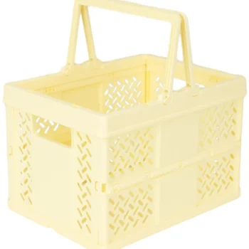 Miny Sisustuskorit-Kori Taitettava Kahvoilla S Keltainen