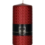 Kynttilänjalat Ja Kynttilät-Koristekynttilä 15 Cm Metalli Punainen