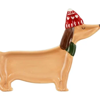 Mica Sesonkikoristeet-Koristelautanen Mäyräkoira