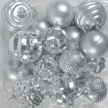 Kotikulta Sesonkikoristeet-Koristepallo 25 Kpl Hopea