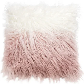Miny Sisustustyynyt Ja Huovat-Koristetyyny 45 X 45 Cm Faux Fur Valkoinen/vaaleanpunainen