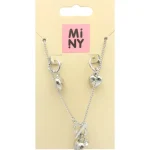 Miny Korut Ja Kellot^Korvakoru- Ja Kaulakorusetti Hopeanvärinen