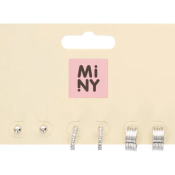 Miny Korut Ja Kellot^Korvakorusetti 3 Paria Hopeanvärinen