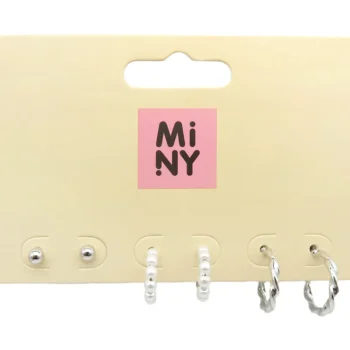 Miny Korut Ja Kellot^Korvakorusetti 3 Paria Hopeanvärinen