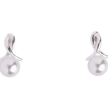 Cailap Korut Ja Kellot^Korvakorut Akryylihelmikoriste Hopea