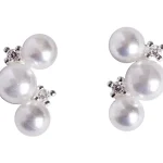 Cailap Korut Ja Kellot^Korvakorut Helmillä Ja Kristallikivillä Hopea