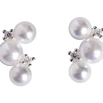 Cailap Korut Ja Kellot^Korvakorut Helmillä Ja Kristallikivillä Hopea