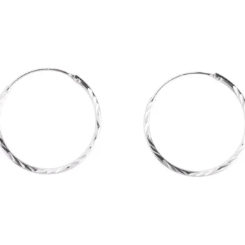 Cailap Korut Ja Kellot^Korvakorut Iso Rengas Hopea