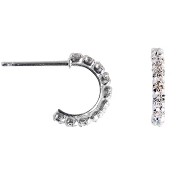 Cailap Korut Ja Kellot^Korvakorut Rengas Kristallikivillä Hopea