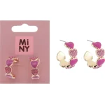 Miny Korut Ja Kellot^Korvakorut Pinkki/kullanvärinen