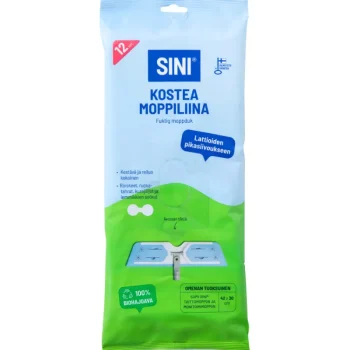 Sini Siivousvälineet^Kostea Moppiliina 12 Kpl Omena