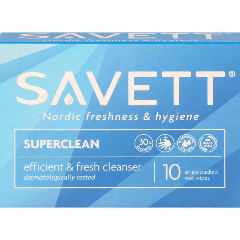 kosteuspyyhe-10-kpl-superclean-KTvjlOlS-0.webp Savett Hyvinvointi- Ja Terveydenhoitotarvikkeet^Kosteuspyyhe 10 Kpl Superclean