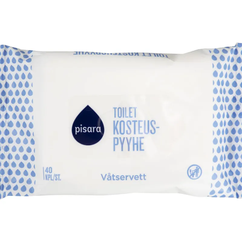 kosteuspyyhe-pisara-40-kpl-toi-MmjkDLPX-0.webp Pisara Hyvinvointi- Ja Terveydenhoitotarvikkeet^Kosteuspyyhe 40 Kpl Toilet