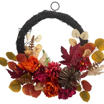 Kotikulta Tekokasvit-Kranssi 58 Cm Syyskukat