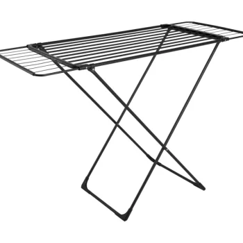 Iisi Vaatehuolto Ja -säilytys^Kuivausteline Siivekkeillä Musta