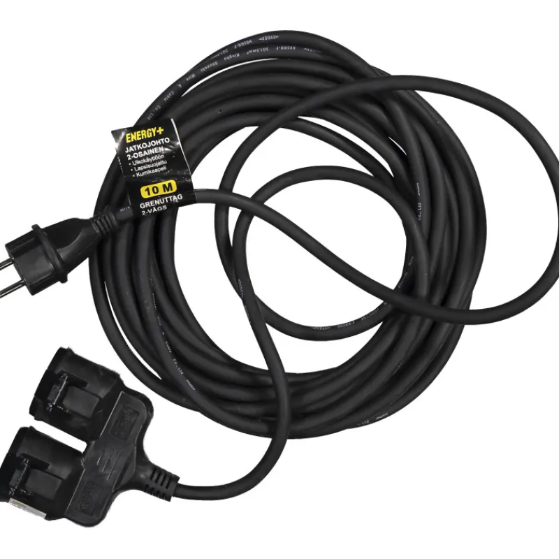 kumipllysteinen-jatkojohto-10-bJjaXvQH-0.webp Energy+ Jatkojohdot-Kumipäällysteinen Jatkojohto 10 M, 2 Pistorasiaa