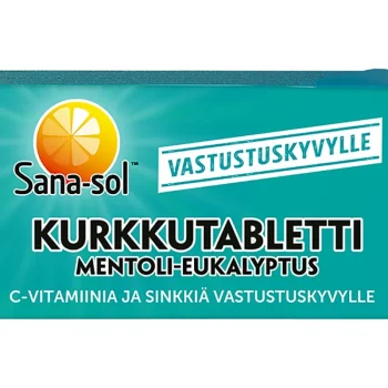 Sana Sol Terveysravinteet Ja -valmisteet^Kurkkutabletti Sana-sol 16 Kpl Mentoli-eukalyptus