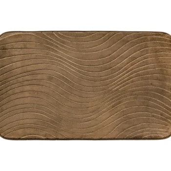 Kotikulta Kylpyhuone- Ja Saunatekstiilit-Kylpyhuonematto 50 X 80 Cm Aalto Tummanruskea