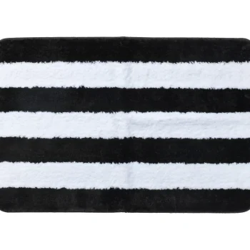 Kotikulta Kylpyhuone- Ja Saunatekstiilit-Kylpyhuonematto 60 X 90 Cm Greta Musta