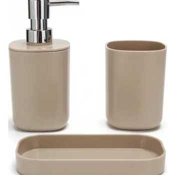 Kotikulta Kylpyhuoneen Pientarvikkeet^Kylpyhuonesetti 3 Osaa Harmaa