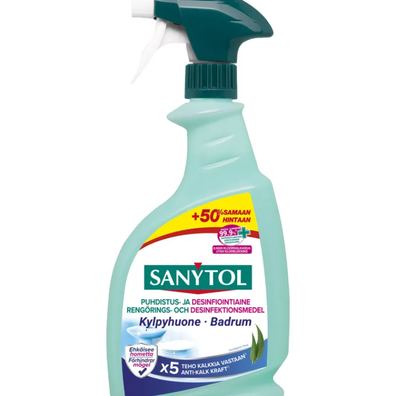 kylpyhuonesuihke-sanytol-750-m-aLCCRqBh-0.webp Sanytol Kodin Puhdistusaineet Ja Ilmanraikastimet^Kylpyhuonesuihke 750 Ml Desinfioiva +50 %