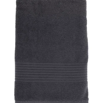 Kotikulta Kylpyhuone- Ja Saunatekstiilit-Kylpypyyhe 100 X 150 Cm Anni Tummanharmaa