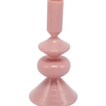 Miny Maljakot Ja Koriste-esineet-Kynttilänjalka 8,5 X 8,5 X 17 Cm Pinkki Lasia