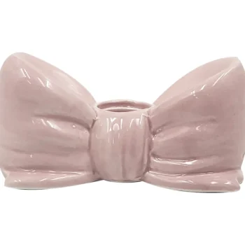 Miny Sesonkikoristeet-Kynttilänjalka Rusetti Vaaleanpunainen