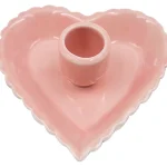 Miny Kynttilänjalat Ja Kynttilät-Kynttilänjalka Sydän Pinkki
