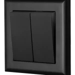 Egant Sähköasennustarvikkeet-Kytkin Fjord 2-osainen Musta