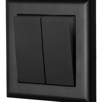 Egant Sähköasennustarvikkeet-Kytkin Fjord 2-osainen Musta