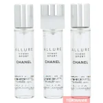 Chanel Lahjapakkaukset^Lahjapakkaus, 60 Ml Allure Homme Sport 3 X Edt Travel Spray Refill 20 Ml