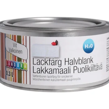 Landora Maalit-Lakkamaali V 0,33 L Puolikiiltävä Valkoinen
