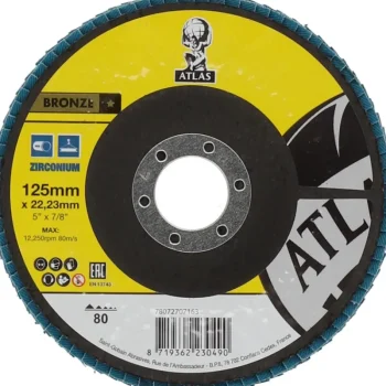 Atlas Sähkötyökalujen Tarvikkeet-Lamellilaikka 125x22,23mm P80 Lasikuitutausta