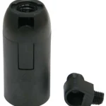 Harju Sähköasennustarvikkeet-Lampunpidin E14 Musta