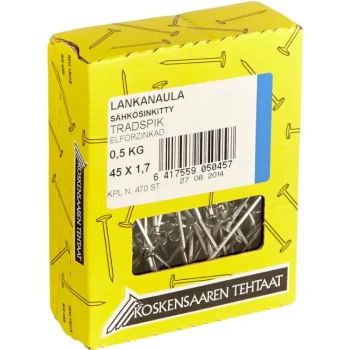 Koskensaaren Tehtaat Naulat Ja Ruuvit-Lankanaula 45 X 1,7 Mm 0,5 Kg Kuumasinkitty