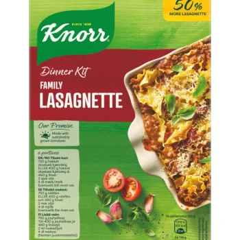 Knorr Pasta-ateriat^Lasagnette Ateria-aines 335 G Family