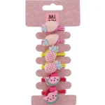 Miny Hiuskoristeet Ja Hiustenhoitovälineet^Lasten Hiuslenkki 6 Kpl Ananas, Mansikka Ja Meloni