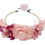 Miny Hiuskoristeet Ja Hiustenhoitovälineet^Lasten Hiuspanta Kukilla Vaaleanpunainen