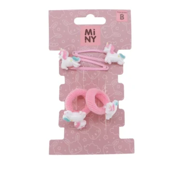 Miny Hiuskoristeet Ja Hiustenhoitovälineet^Lasten Hiuspinni 2 Kpl Ja Hiuslenkki 2 Kpl