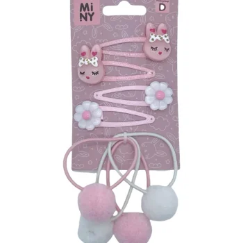 Miny Hiuskoristeet Ja Hiustenhoitovälineet^Lasten Hiuspinni 4 Kpl + Hiuslenkki 4 Kpl