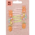 Miny Hiuskoristeet Ja Hiustenhoitovälineet^Lasten Hiuspinni Pupu/porkkana/kukka 6 Kpl/pkt