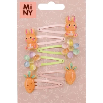 Miny Hiuskoristeet Ja Hiustenhoitovälineet^Lasten Hiuspinni Pupu/porkkana/kukka 6 Kpl/pkt