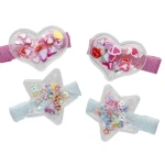 Miny Hiuskoristeet Ja Hiustenhoitovälineet-Lasten Pinni 2 Kpl Sydän Ja Tähti