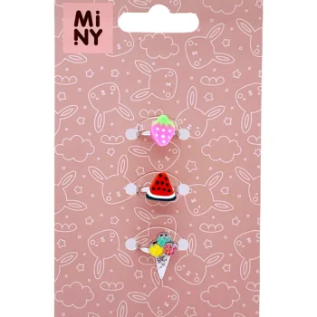 Miny Korut Ja Kellot^Lasten Säädettävä Sormussetti 3 Osaa